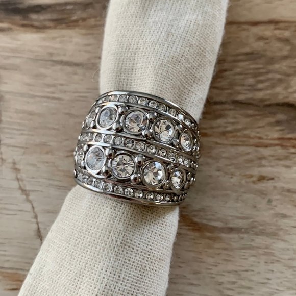 Dyrberg/Kern Arctica Swarovski Crystal ring - Picture 3 of 7
